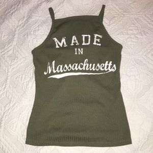 Rue21✨High Neck Fitted Green Tank